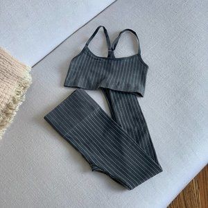 Morgan Stewart Sport Charcoal Pinstripe Set